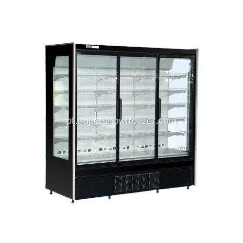 Supermercado adesivo para 3 porta de vidro frigorífico comercial